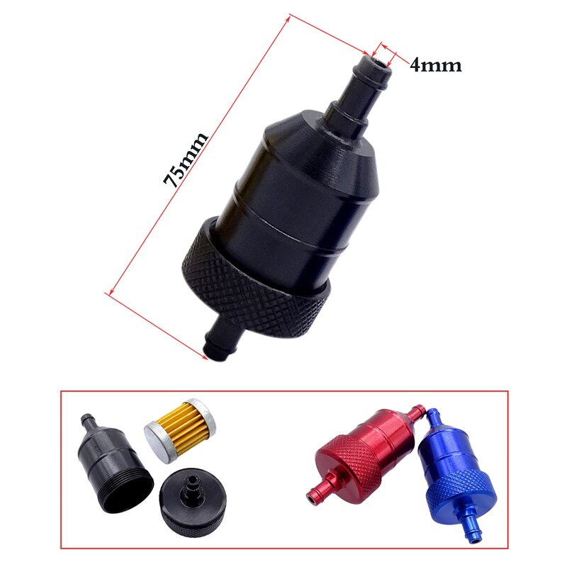 1 Pcs Motorfiets Olie Brandstoffilter Scooter Benzine Filters Aluminium Universele Voor Suzuki Yamaha Harley Motocross Benzine Tank