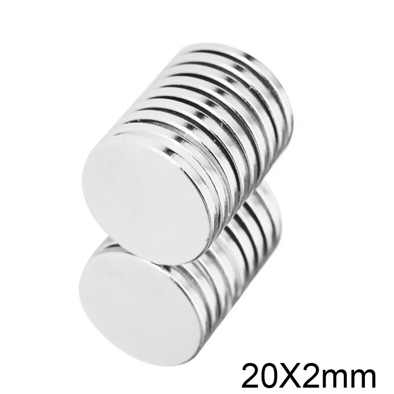 50 ~ 200 Stuks 20X2 Mm Super Krachtige Sterke Magnetische 20 Mm X 2 Mm Permanente Neodymium Magneten 20X2 Mm Ronde Magneet 20*2 Mm Circulaire 20