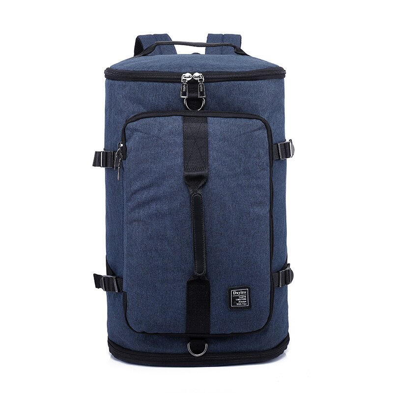 DINGXINYIZU Mannen reistassen Duffle Mode Handtassen mannelijke Grote Capaciteit Waterdichte Nylon Strandtas Weekend grote Schoudertas: Deep Blue