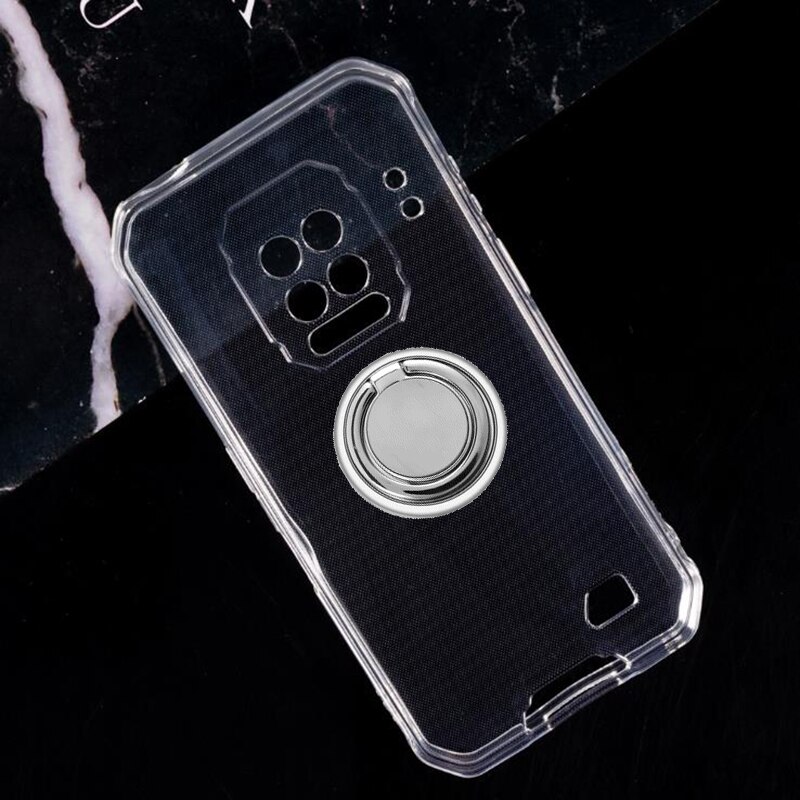 For Ulefone Armor 9E 9 6.3INCH Back Ring Holder Bracket Phone Case Phone TPU Soft Silicone Cover: FOR Ulefone Armor 9E / Ring Case White