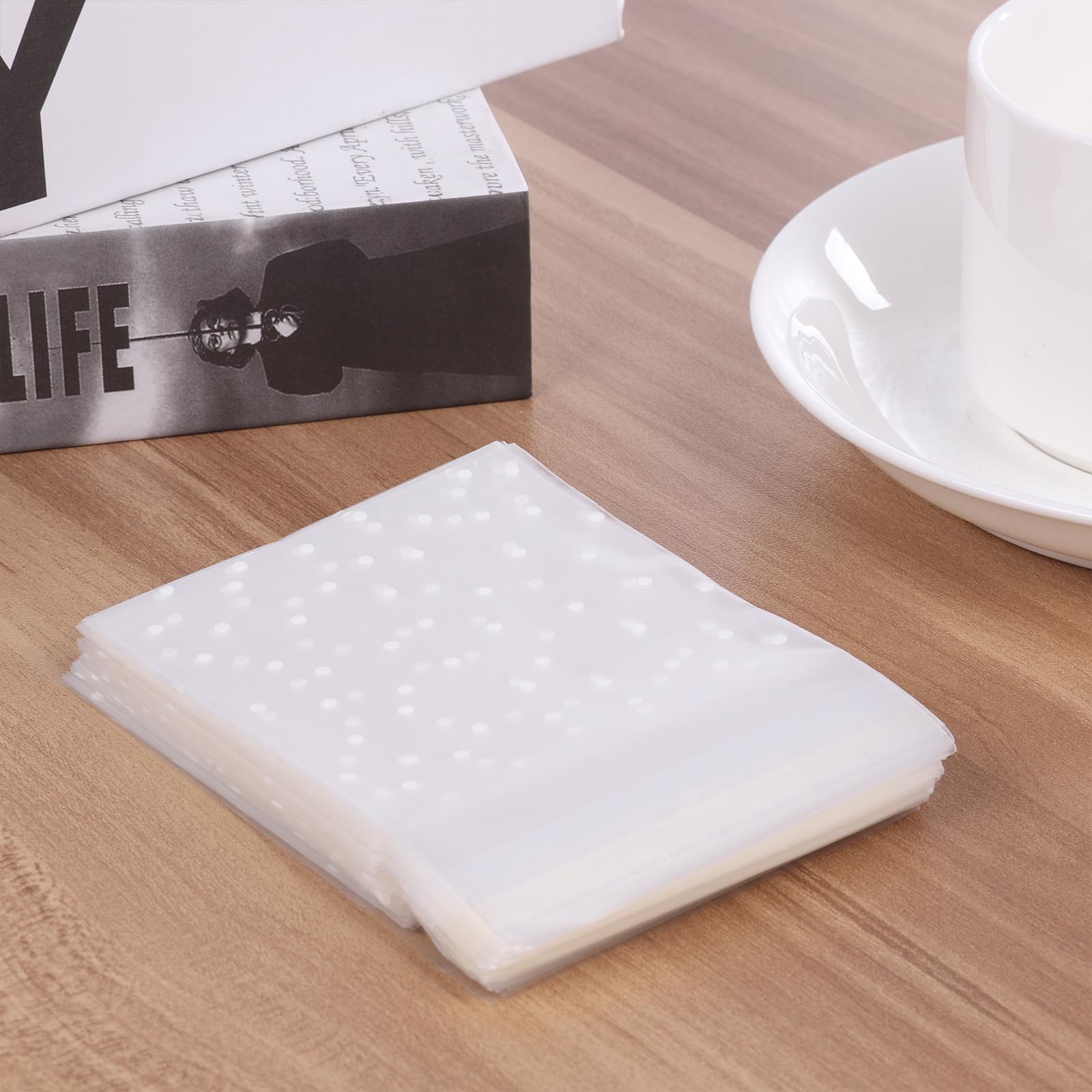 100 stks/set Producten Bruiloft Feestartikelen Food Grade Transparante Zak Plastic Dessert Zak Leuke Cookies Verpakking Zakken Wegwerp