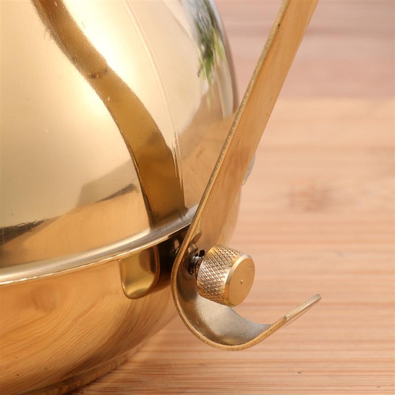 1.2l/1.8l rustfri stål kedel lang mund vandvarmer te kaffe service til hjemmekontor drinkware tekande (gylden)