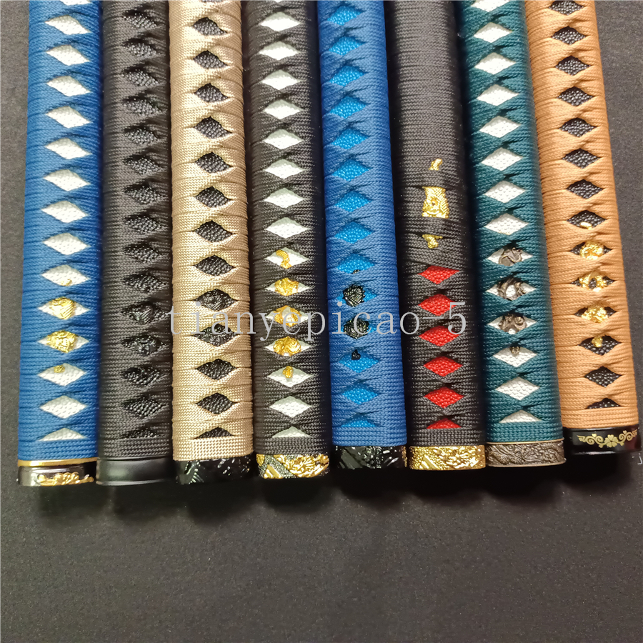 HandMade 35CM Handle For Japanese Katana Sword Handle Fully Tsuka Samurai Handle&amp;Fuchi Kashira