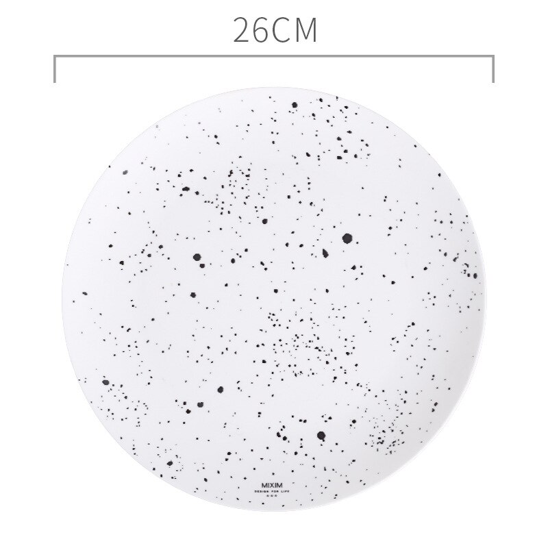 Płyta ceramiczna styl skandynawski kreatywne naczynia stek talerz śniadaniowy oryginalny projekt domowe okrągłe zastawa stołowa ins przybory kuchenne: b-10 cal