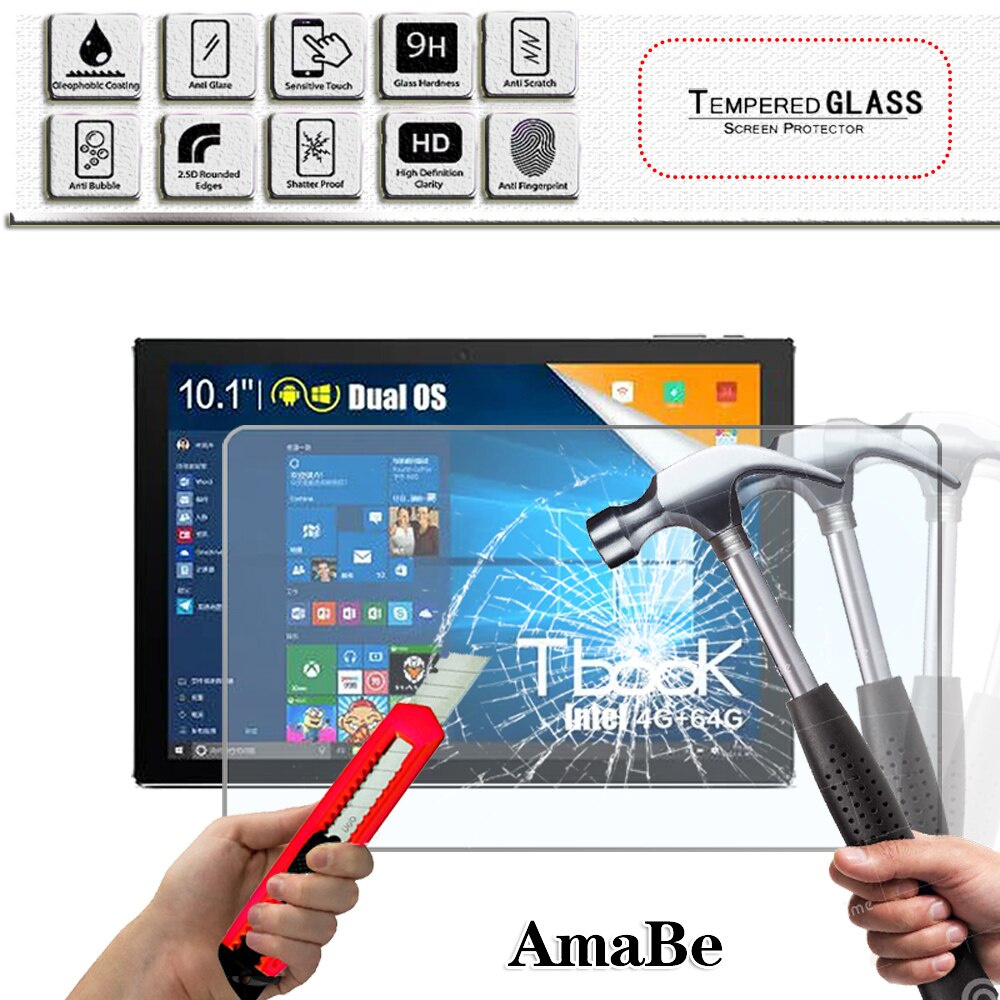 9H Protector de pantalla de cristal templado para Teclast Tbook 10 S/Tbook 10/X10/X98 aire II/X98 Plus/X98 aire comprimido cristal templado Protector: Teclast Tbook 10