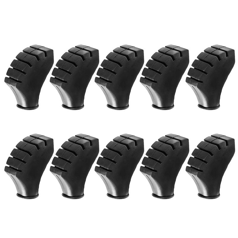 10PCS Hiking Pole Replacement Tips Trekking Pole Tip Protectors Walking Stick Head Protection Equipment for Outdoor (Black): Default Title