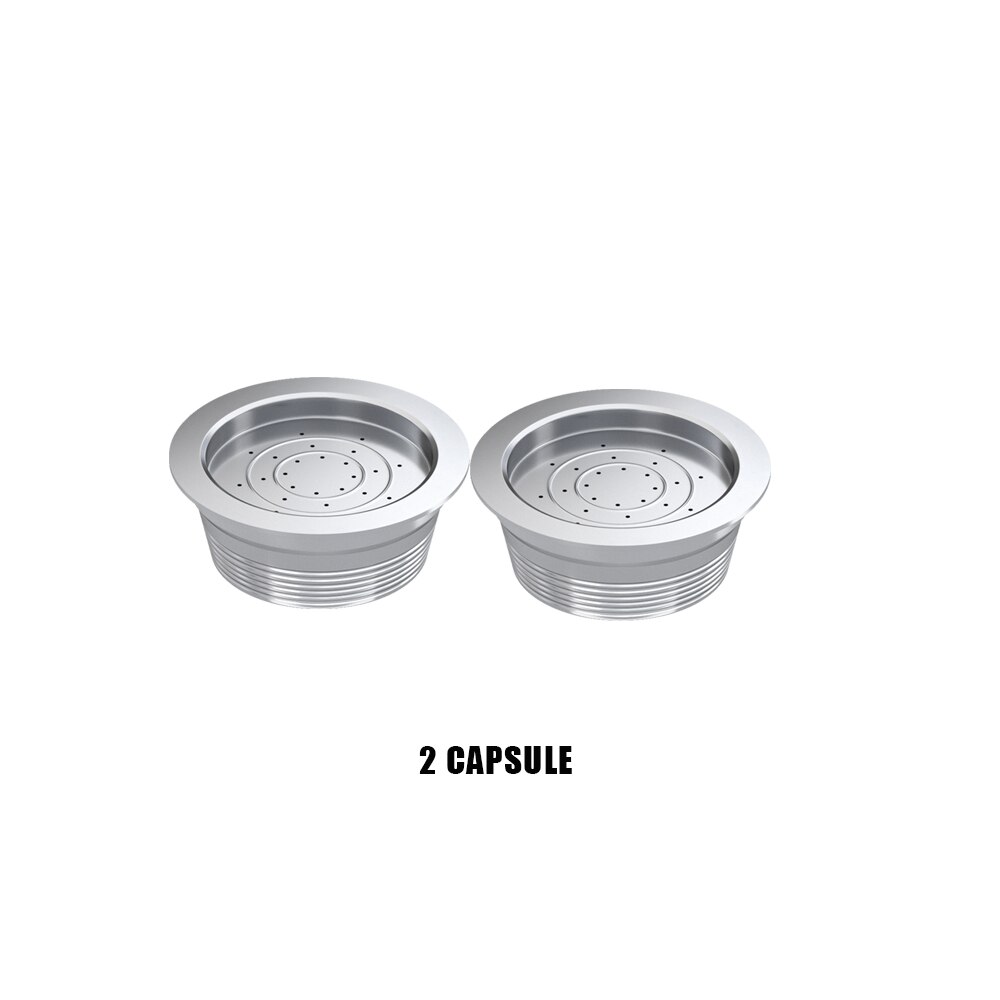 Refillable Coffee Capsule Pod Stainless Steel Espresso Coffee Filters Compatible For LAVAZZA A MODO MIO Machine: 2 Cap