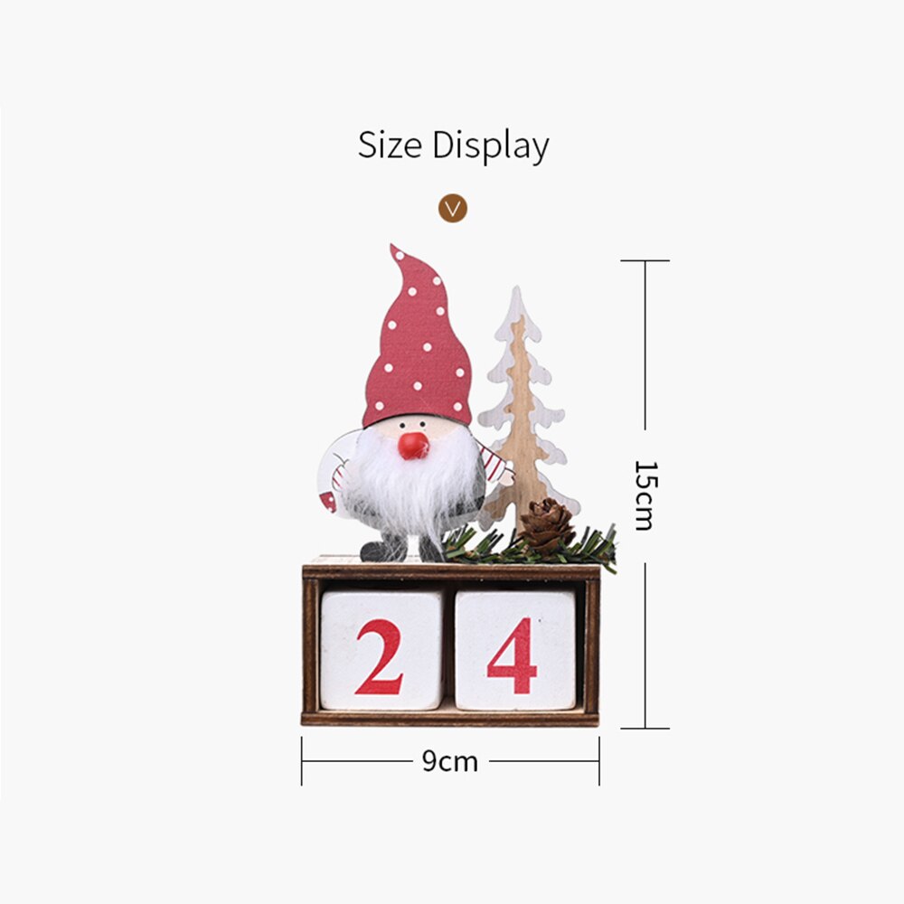 Kerst houten kalender vrolijke kerstversieringen voor thuis noel kerstmis 2021 nieuwjaar kerstman poppen elf decoratie benodigdheden