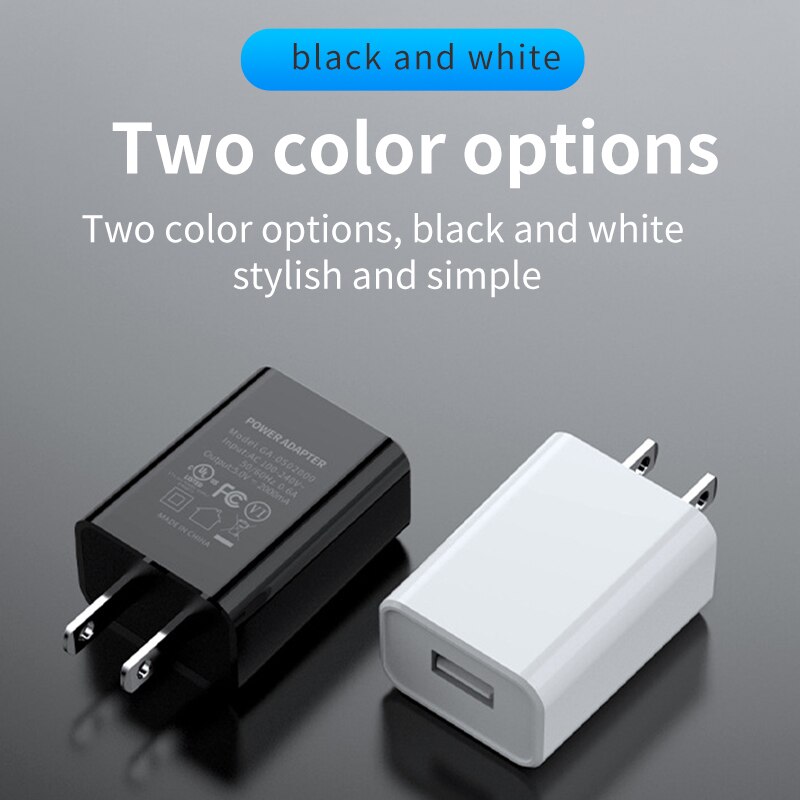 5V2A Mobile Phone Charger UL FCC Approved Mini Lightweight USB Travel Japan Thailand Canada Mexico Universal Adapter Plug