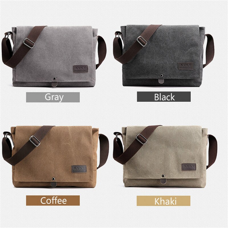 Manet Canvas Mannen Aktetas Medium Crossbody Schouder Messenger Bags Man Zakelijke Tas Casual Solid Multi Functie Draagbare Tassen