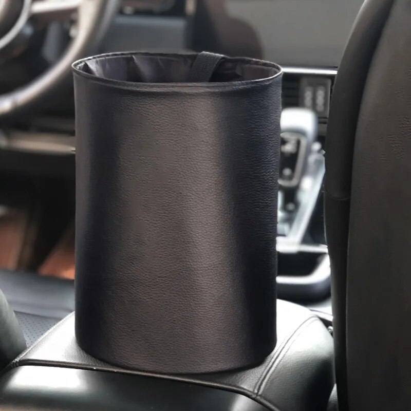 Bote de basura plegable para coche, contenedor de basura Interior, organizador de residuos, soporte impermeable, accesorios para automóvil