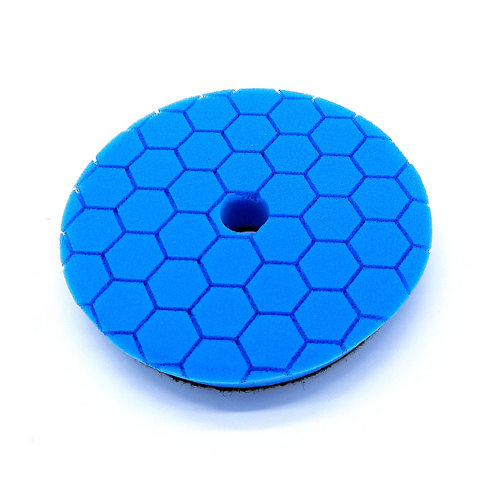 Polijsten Pad 30 Mmthick 6 Inch Hexagon Buffing Pad Blauw Licht Snijden Europa Spons Pad Voor Dual Action Auto Polishier