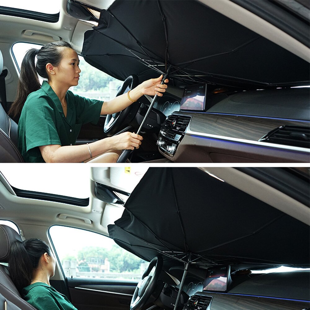 Bil forrude solskærme beskytter parasol uv refleksion auto frontrude solskærm dækker suv sedan gardiner bil tilbehør