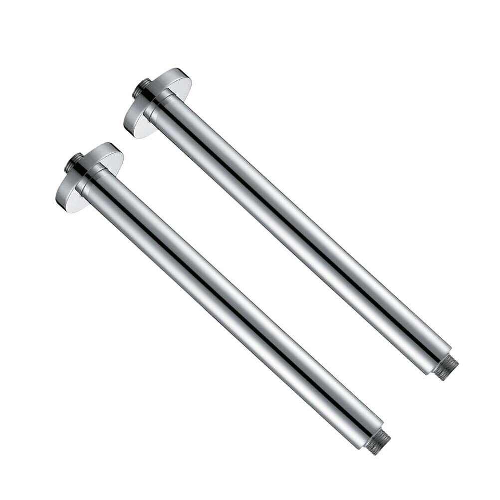 2 pcs Douchekop Flens, arm Douchekop 300mm Ronde Regendouche Arm met Flens Plafond Messing voor Douchekop