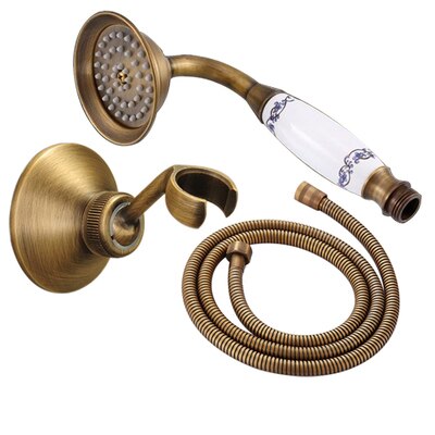 Bronze sort antik guld krom messing telefon stil badeværelse brusehoved vandbesparende håndholdt brusehoved spray & 1.5m slanger