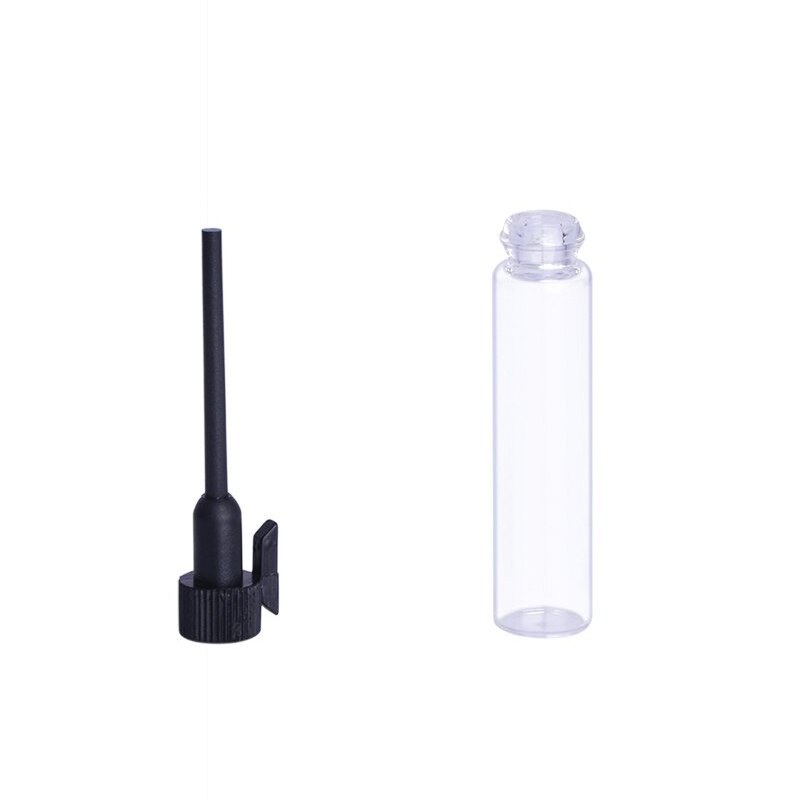 Mini viales de muestra de Perfume de cristal, 5 uds., botella vacía de aceite esencial de 1ml 2ml, botellas de prueba de tubo de prueba de fragancia líquida de laboratorio