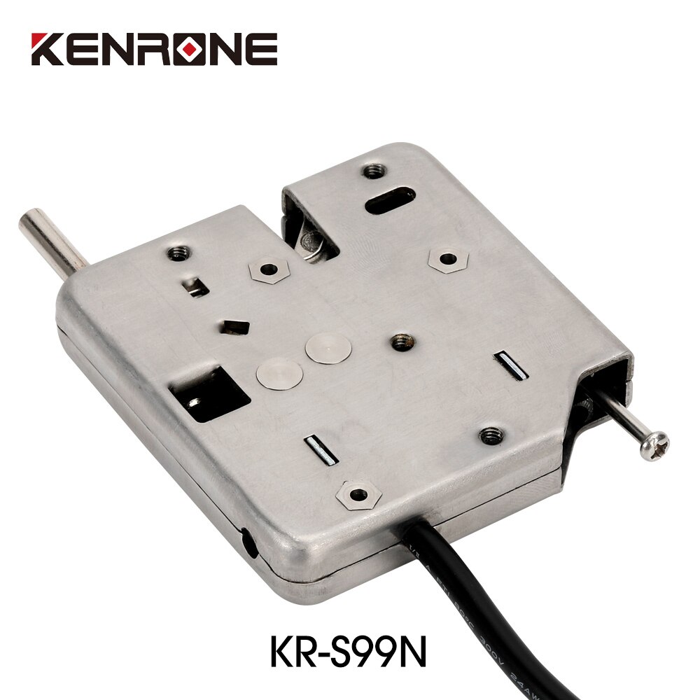 KENRONE Electric 12V Solenoid Bolt Industrial Cabinet Door Strike Lock with Open Switch Electronic Control Electromagnetic Lock