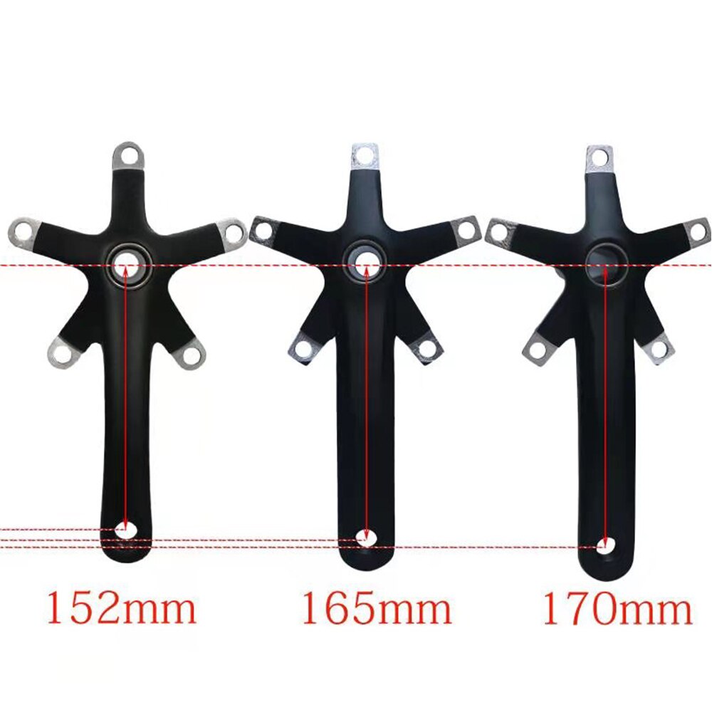 130BCD Fiets Crankstel 130 Bcd 152 165 170 Lengte Krukken Set Racefiets Hollow Integrale Crank Arm Vouwfiets Bb trapas