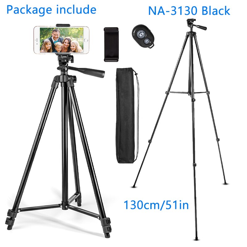 Nagnahz Statyw do telefonu 150 cm Statyw do telefonu do nagrywania wideo z pilotem Bluetooth Uniwersalny statyw do aparatu fotograficznego: FIOLETOWY