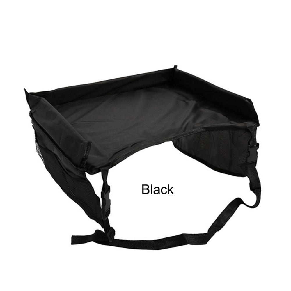 Bandeja para asiento de coche para niños y bebés, silla de bebé, mesa portátil con correa ajustable, mesa para niños, almacenamiento de alimentos, soporte para agua, escritorio: A