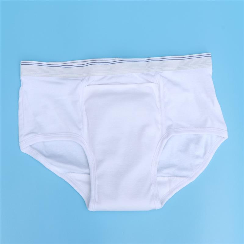 Slip en coton imperméable pour homme adulte, culotte de personne âgée, slip étanche, motif homme, taille S: Rouge