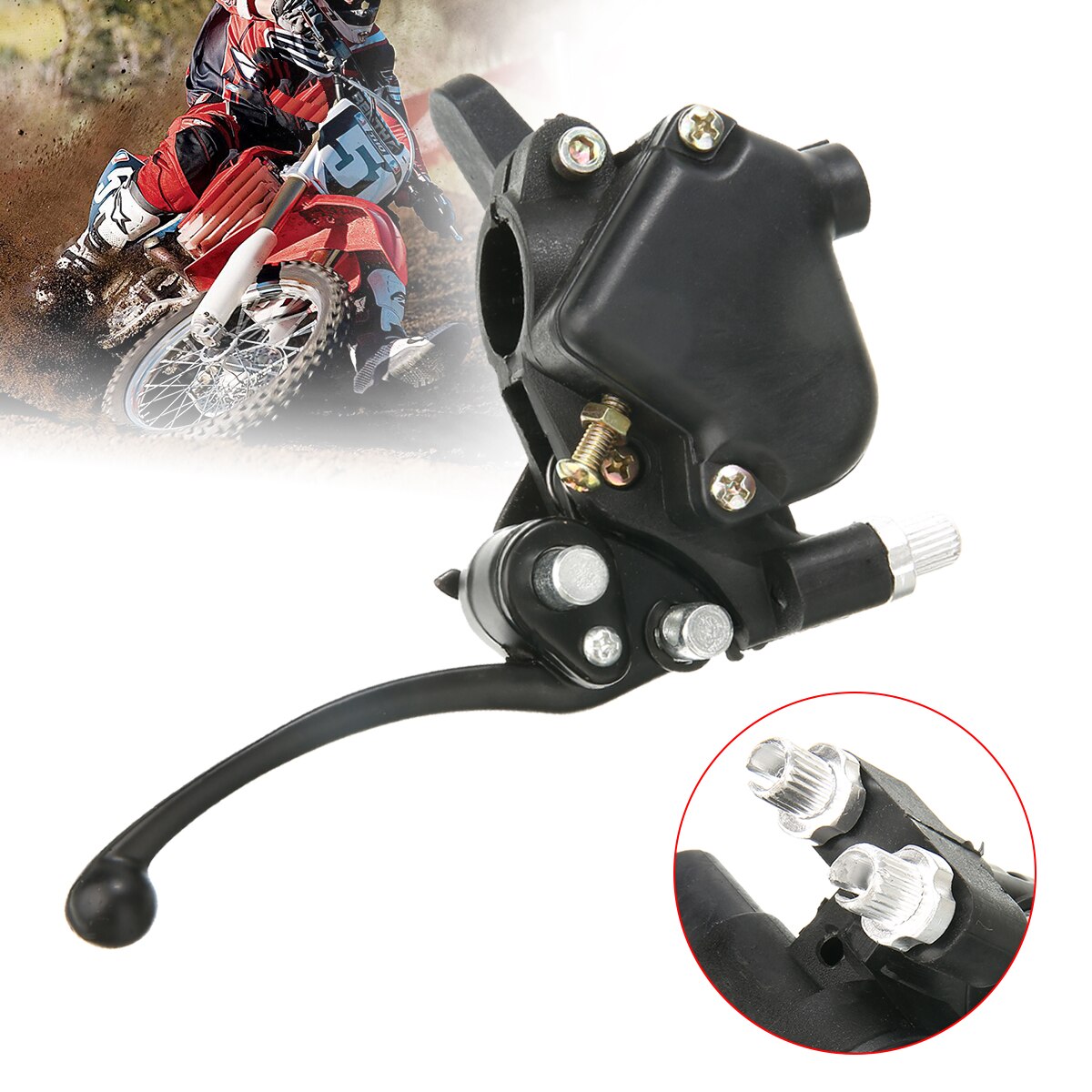 Levier d'accélérateur à Double pouce pour Mini Moto, 22mm, poignée Double, levier de frein avant, accélérateur, assemblage, Quad, vélo de poche, 1 pièce