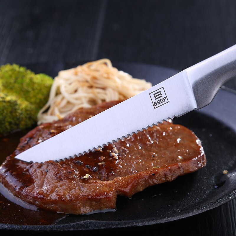 Mes steak 304 dikke roestvrijstalen fruitkeukenbenodigdheden alles-in-één hoge temperatuurbestendigheid superieur