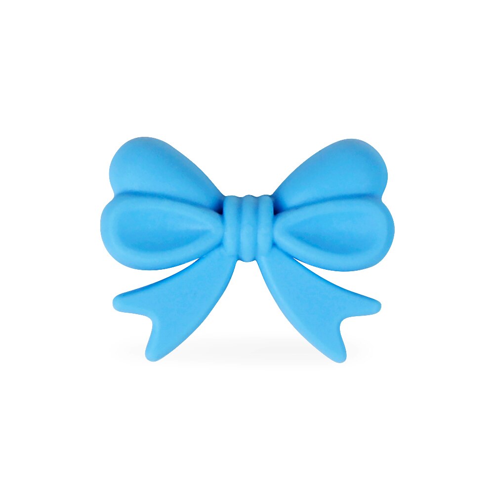 *20 st tecknade silikonpärlor bpa gratis fluga barnmatskvalitet tandningshalsband diy bowknot tuggbar barnbarns tandning: F023