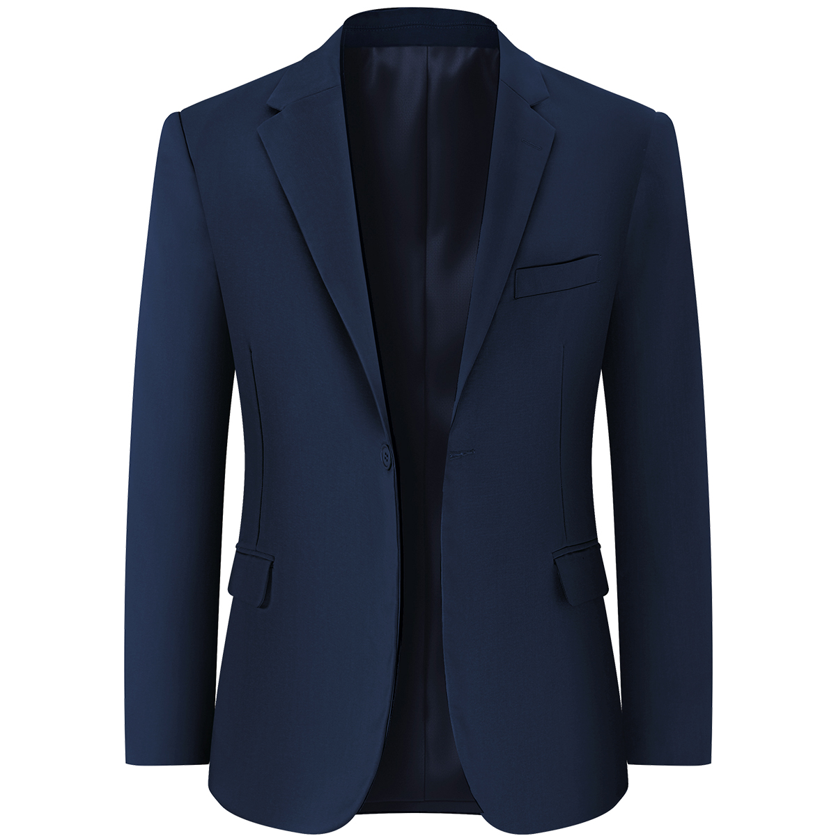 Man Navy Blue Blazer Jacket Men Business Office Wedding Suit Easter Church Birthday Party Outfit Piano Daily Black Set: XL / Blue