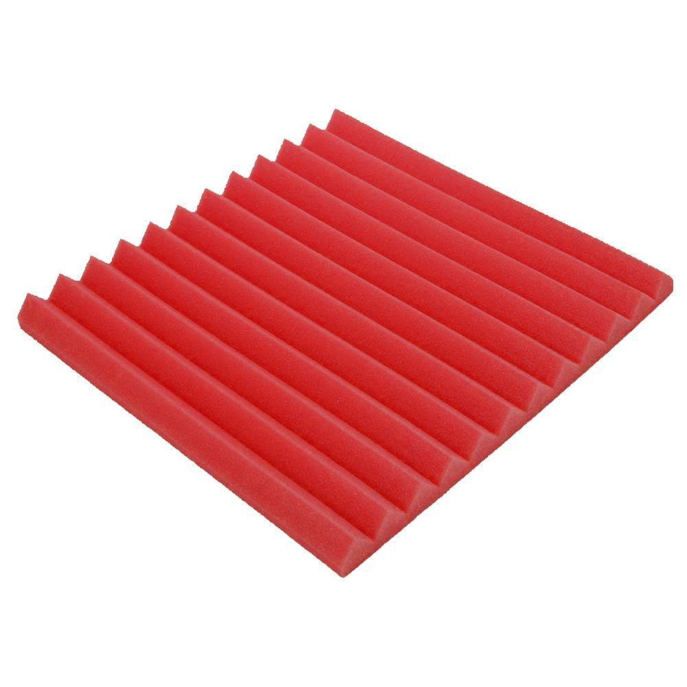 Lydisolering akustisk studie absorberende kile skumpaneler væg egnet 12 " fliser  x 1 " x studie til lyd 12 "  k9 p 0: Rød