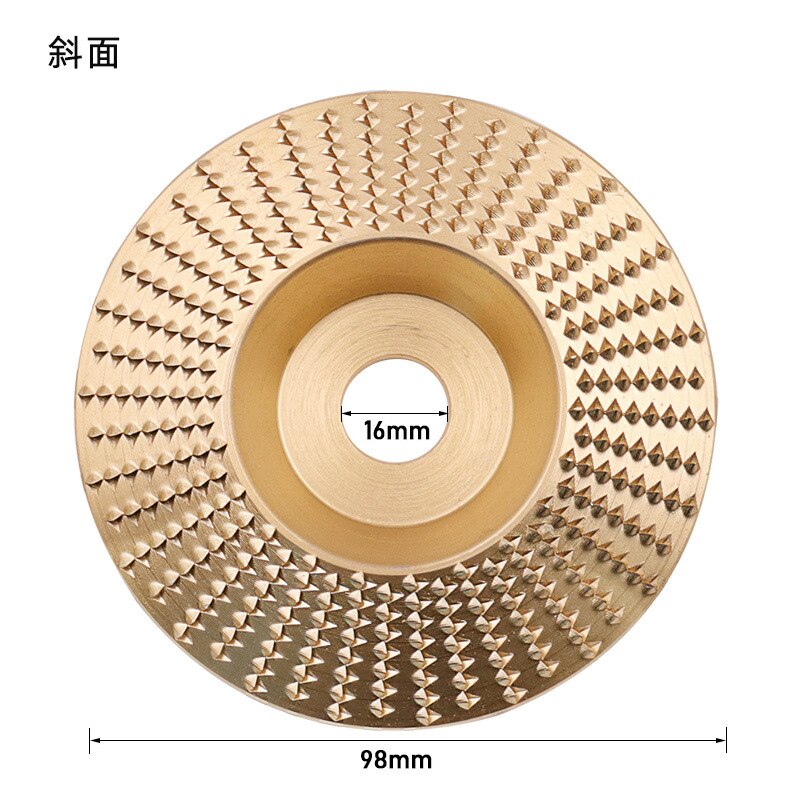 Hardmetalen Hout Slijpschijf Discs Haakse Slijper Schuren Schijven Metalen Plastic Hout Slijptol: 100mm gold bevel