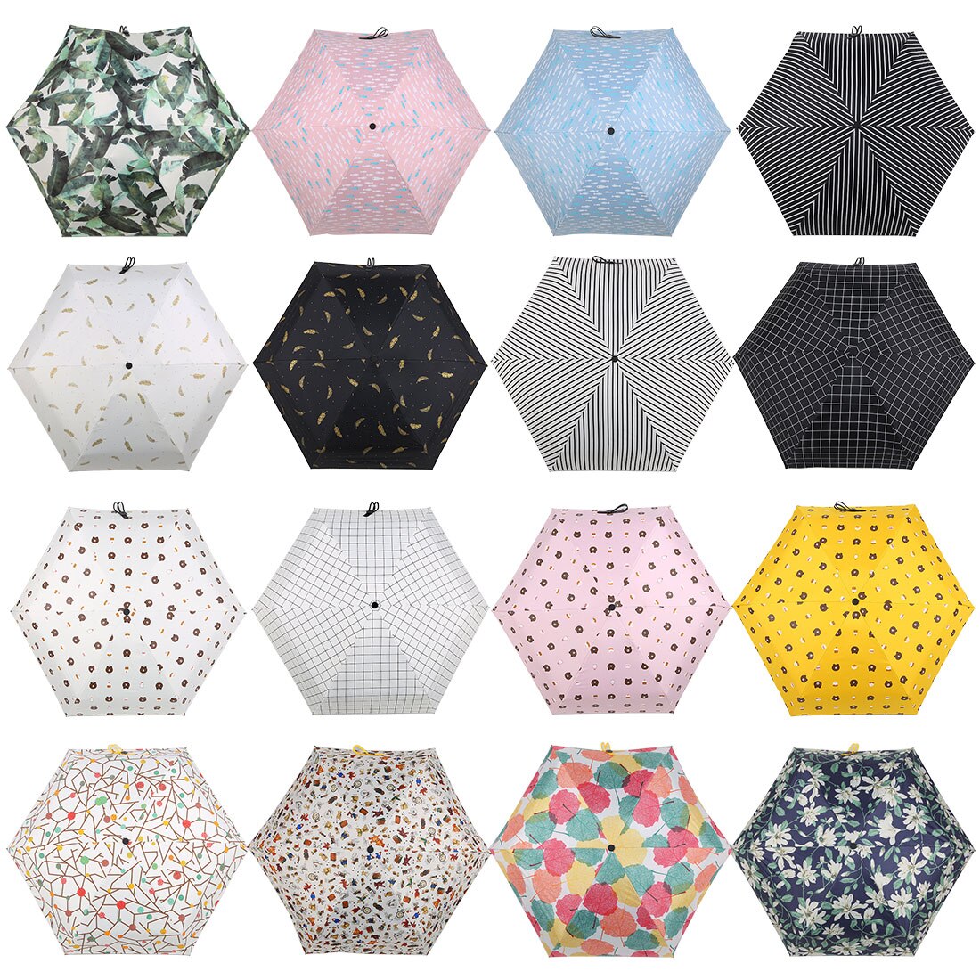 Parapluie pliant de | Mini ombrelle de pluie pour femmes, pour hommes et filles, anti-uv, imperméable, Portable pour voyage