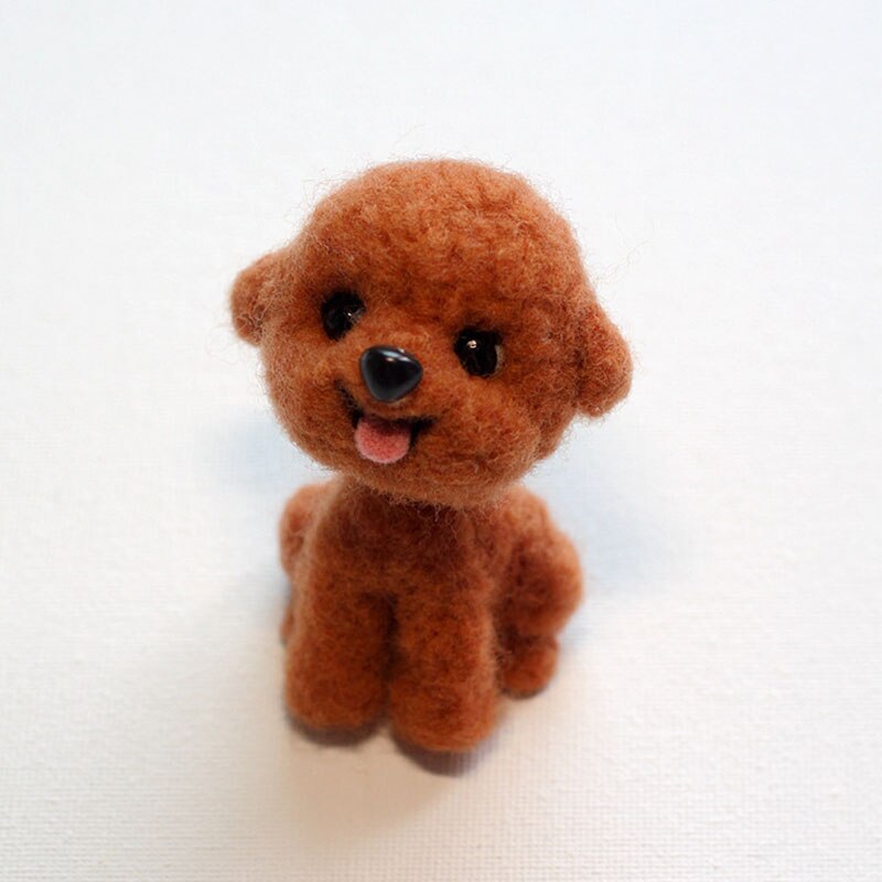 Niewykończony zestaw filcowy śliczna kolekcja zwierząt placki lalka kot wełna filc szturchnięty kite DIY materiały robić filcowania: 12