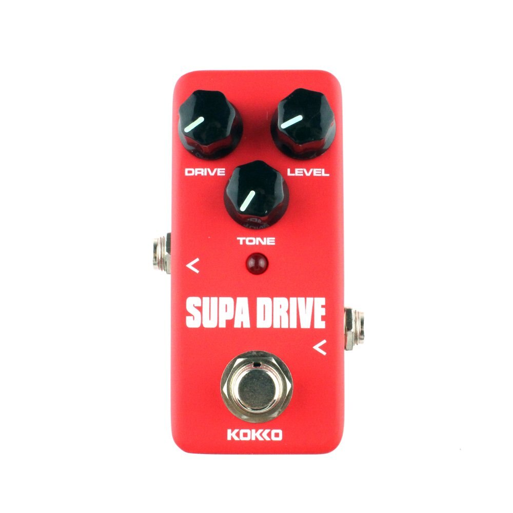 KOKKO Portable guitare effet pédale compresseur Booster distorsion Overdrive 9V 1A adaptateur 5 voies câble 10 voies pédale alimentation: SUPA drive