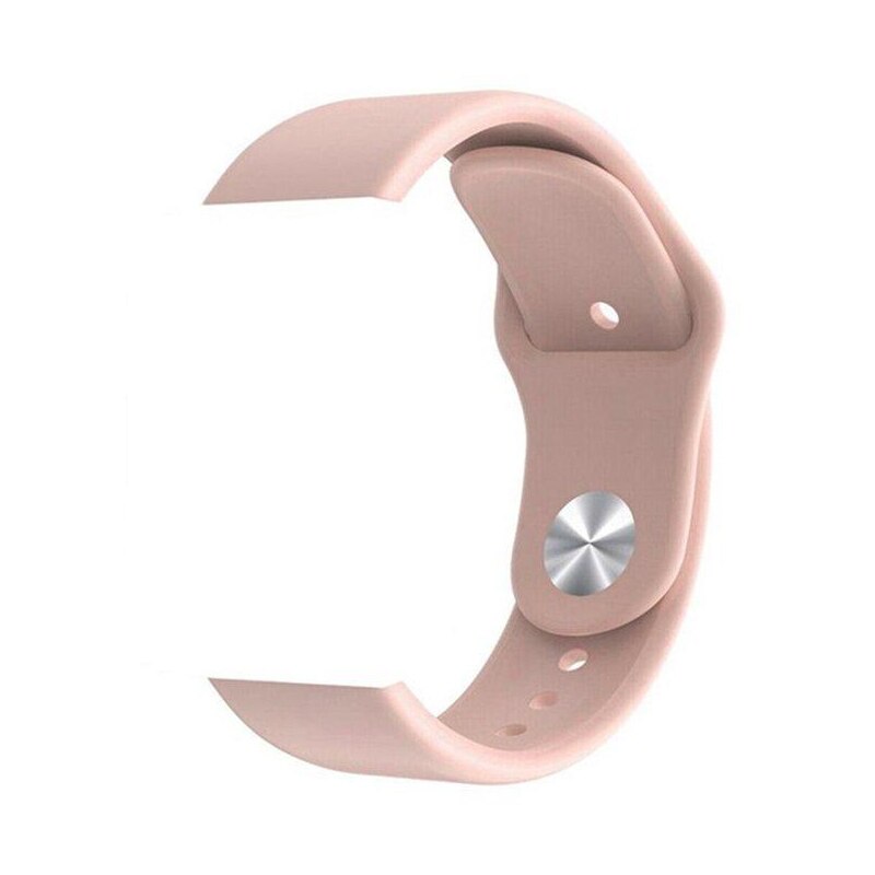 Bracelet de rechange en Silicone pour montre connectée Y68, D20, D28, en TPU souple, ajustable, accessoires: Pink