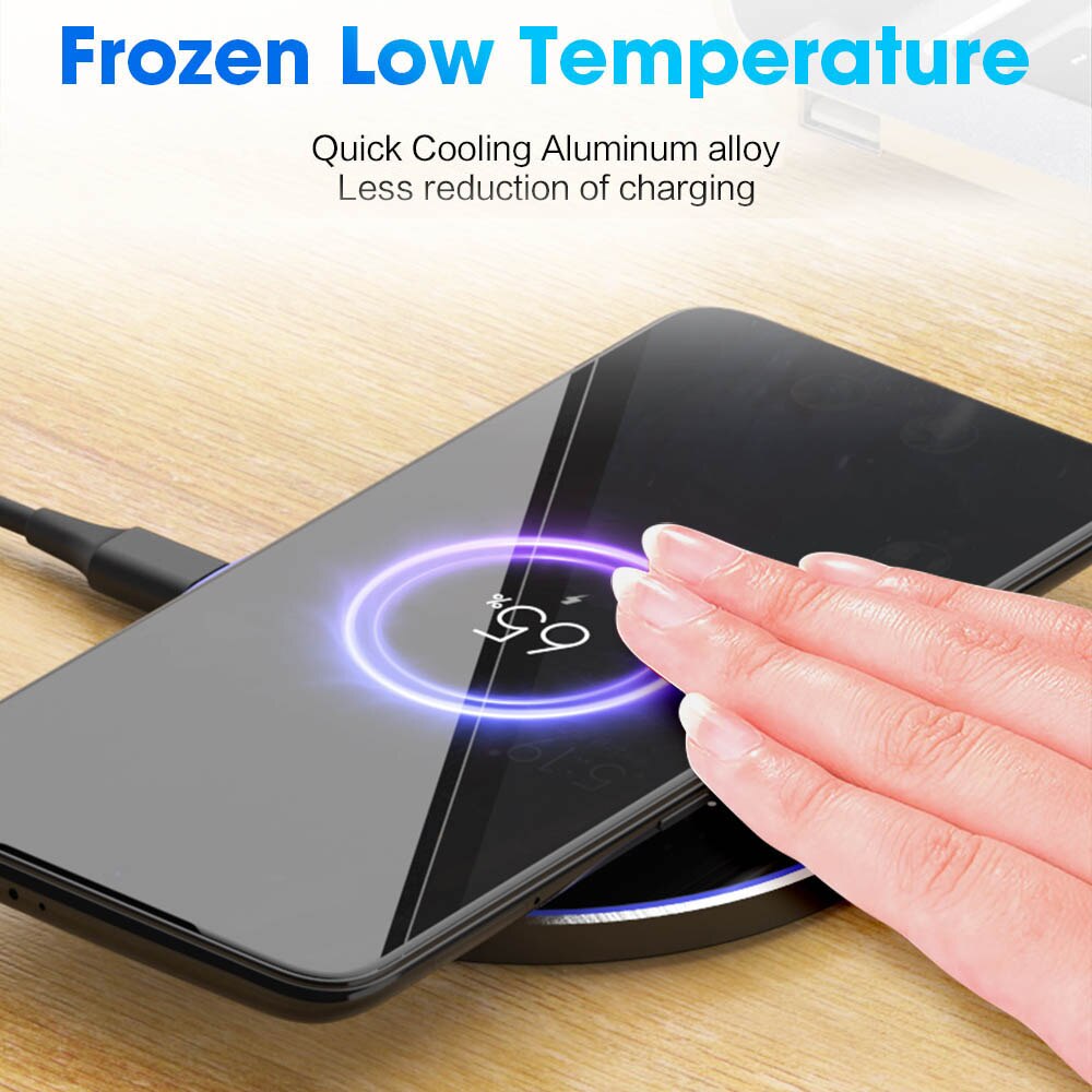 FDGAO 15W Qi Station de chargeur sans fil pour Samsung S10 S9 Note 10 S10E iPhone 11 Pro X XS Max XR 10W chargeur à Induction rapide