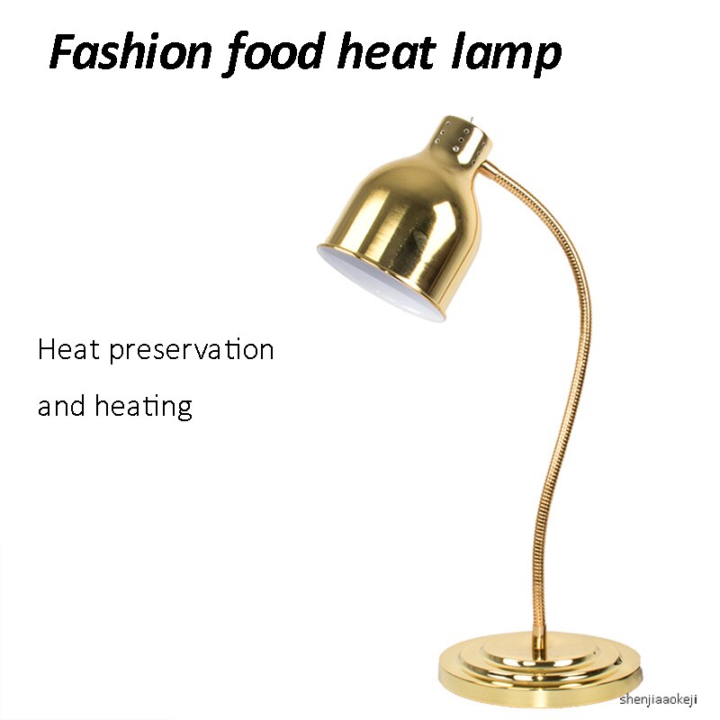 Single-head buffet food warming light Food pizza display light Heating barbecue food warming cabinet Food keep warm lamp 220V