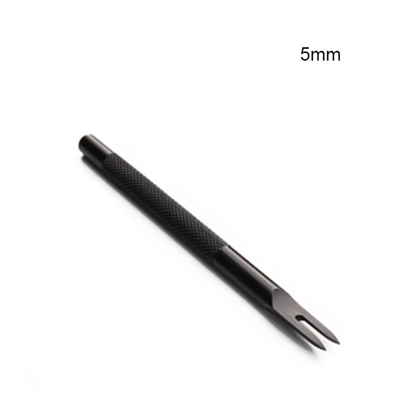 Perforadores de acero para cuero, herramientas de artesanía de 1, 2, 4, 6 puntas, cincel de punta de diamante, 3/4/5/6mm: 5mm 2 Prong 1pcs