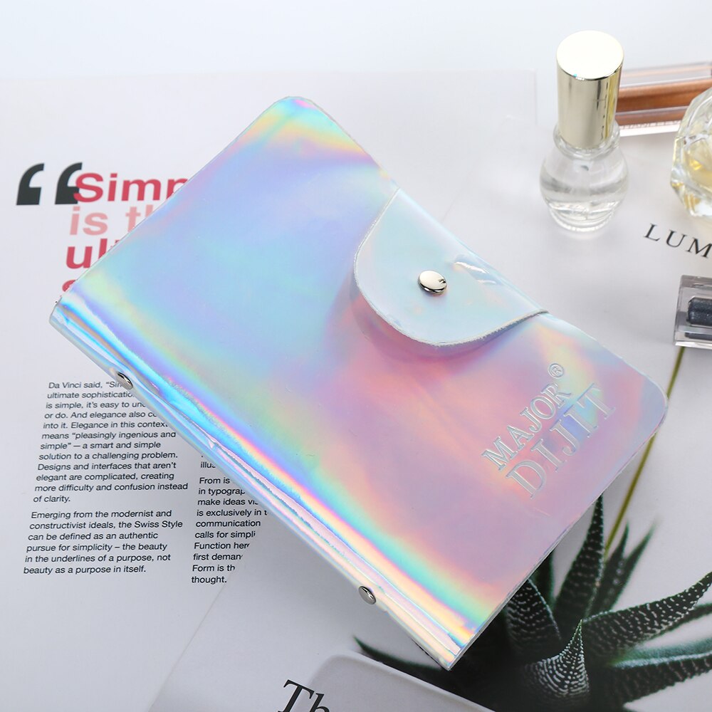 16 Slots Stamping Template Case Stamping Plate Holder Nail Template Holder Rectangular Storage 9.5*14.5cm Bag