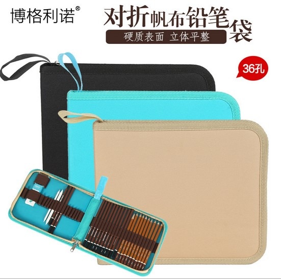 30 holes Portable Sketch Pencil bag Penci case Extender Eraser Pen case Drawing Set Bag sketch set no pencil ASS011