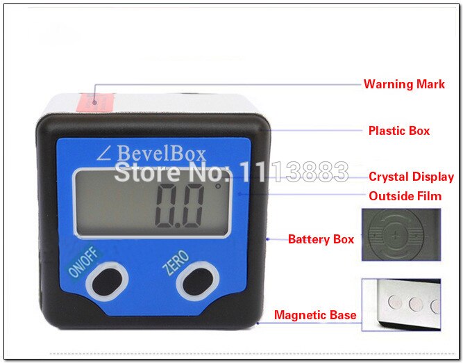 360 Degrees Mini Digital Bevel Box Gauge Inclinometer Meter Protractor Finder Angle Protractor With Magnets Base