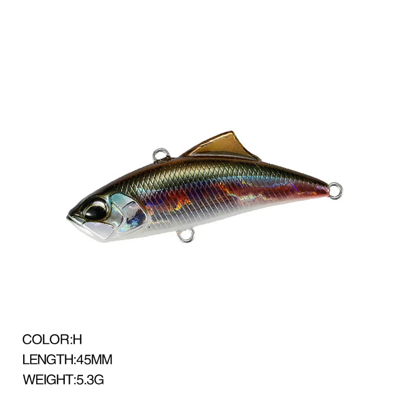 Señuelos de pesca VIB japoneses, punta de lanza, vibración RYUKI 45S, señuelo para verano e invierno, cebo Artificial, tropas, aparejos, accesorios para Lucio: Azul