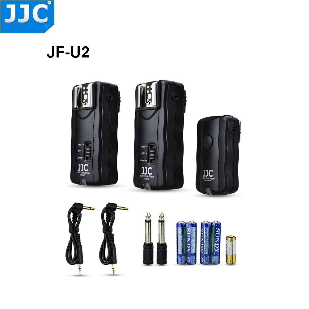 JJC-disparador de Flash inalámbrico, Control remoto para Canon, Nikon, Pentax, Fujifilm, luces de estudio Speedlight: JF-U2