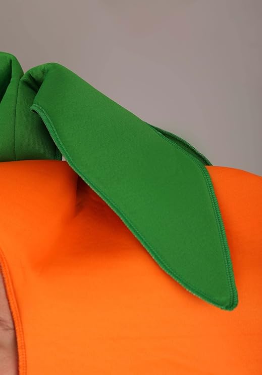 Men's Adult Carrot Costume Orange Vegetables and Food Outfits for Halloween Cosplay Funny Dres Up Set