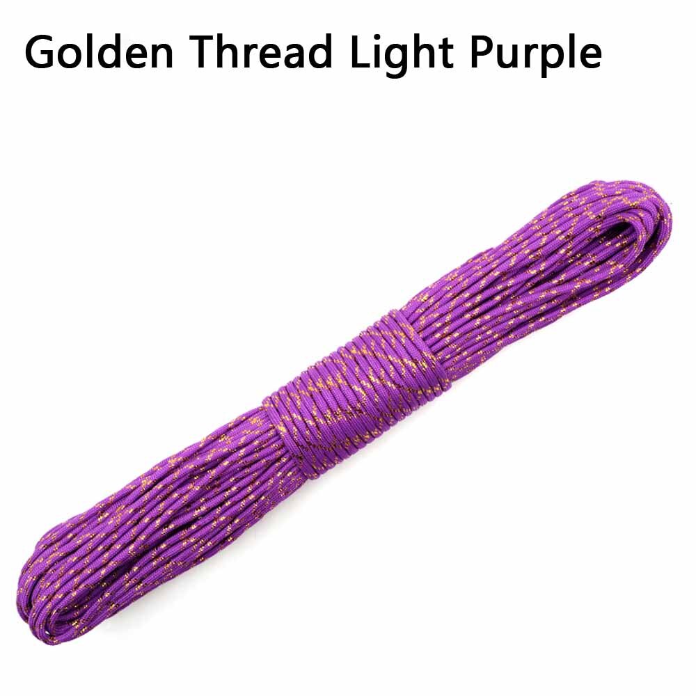 1pcs Christmas Series 550 Paracord Parachute Cord Lanyard Mil Spec Type III 7 Strand Core 100 FT Christmas: Golden Light Purple