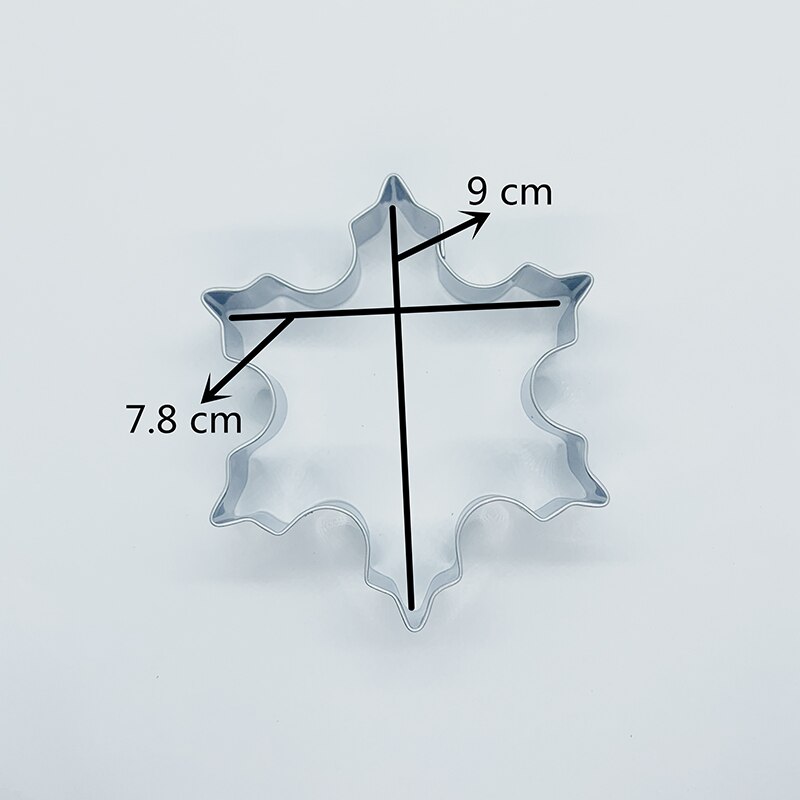 Keniao winter sneeuwvlok koekjesvorm set kerst fondant uitstekers  - 5 verschillende maten en vormen - biscuit roestvrij staal