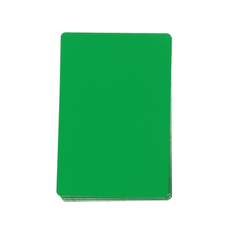 50Pcs Blank Sublimation Metal Name Card Custom Blank Printing Business Cards Kit U4LD: Green