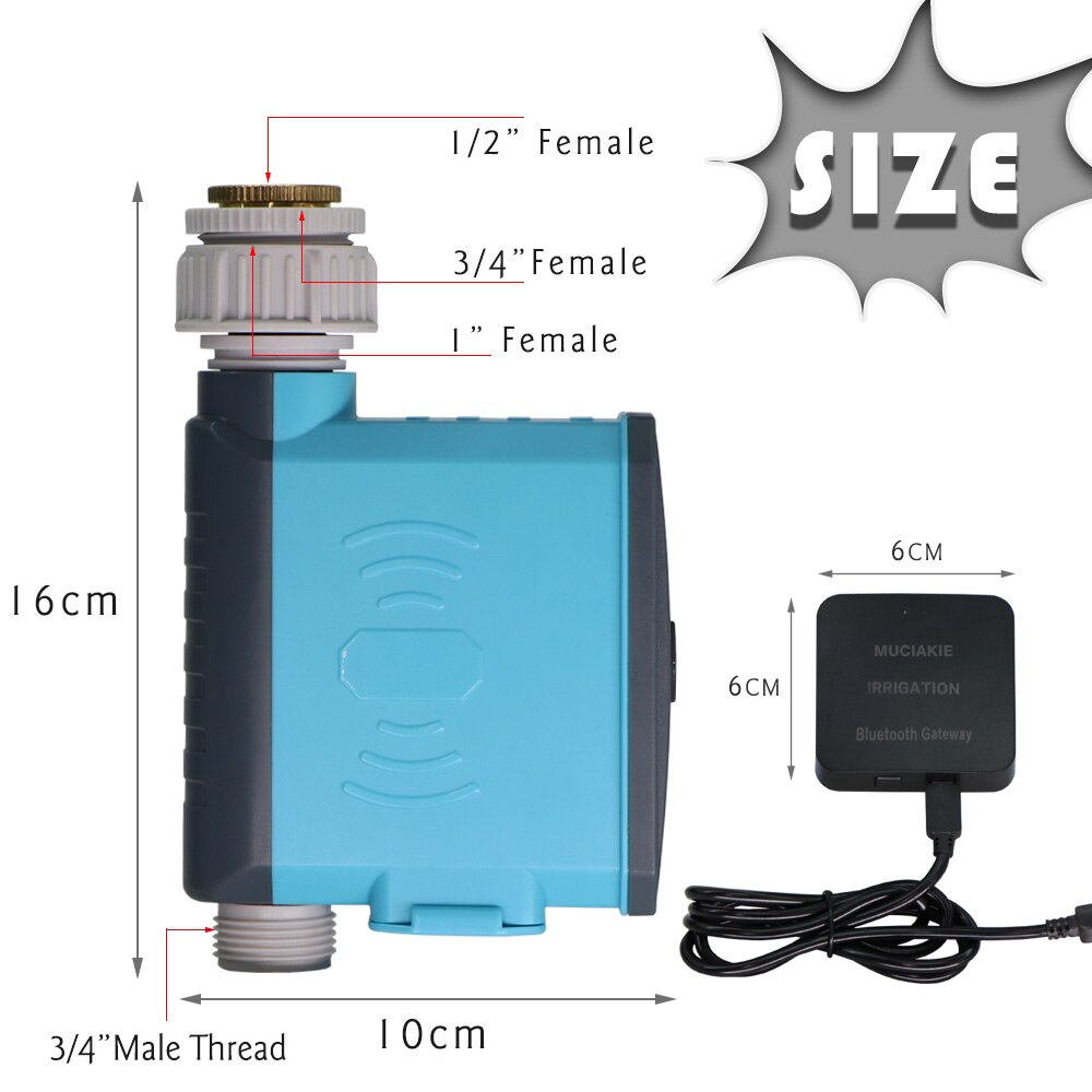 Tuin Wifi Bluetooth Irrigatie Timer IP67 Automatisch Sproeisysteem Gateway Controller Google Assistent Remote Smart Remote Sprinkler