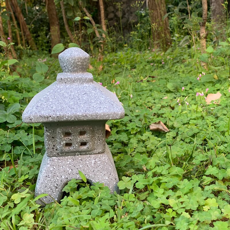 Decoratie Producten Binnenplaats Japanse Keramische Imitatie Steen Lamp Ornamenten Imitatie Marmer Rode Klei Japanse Tuin Lantaarn