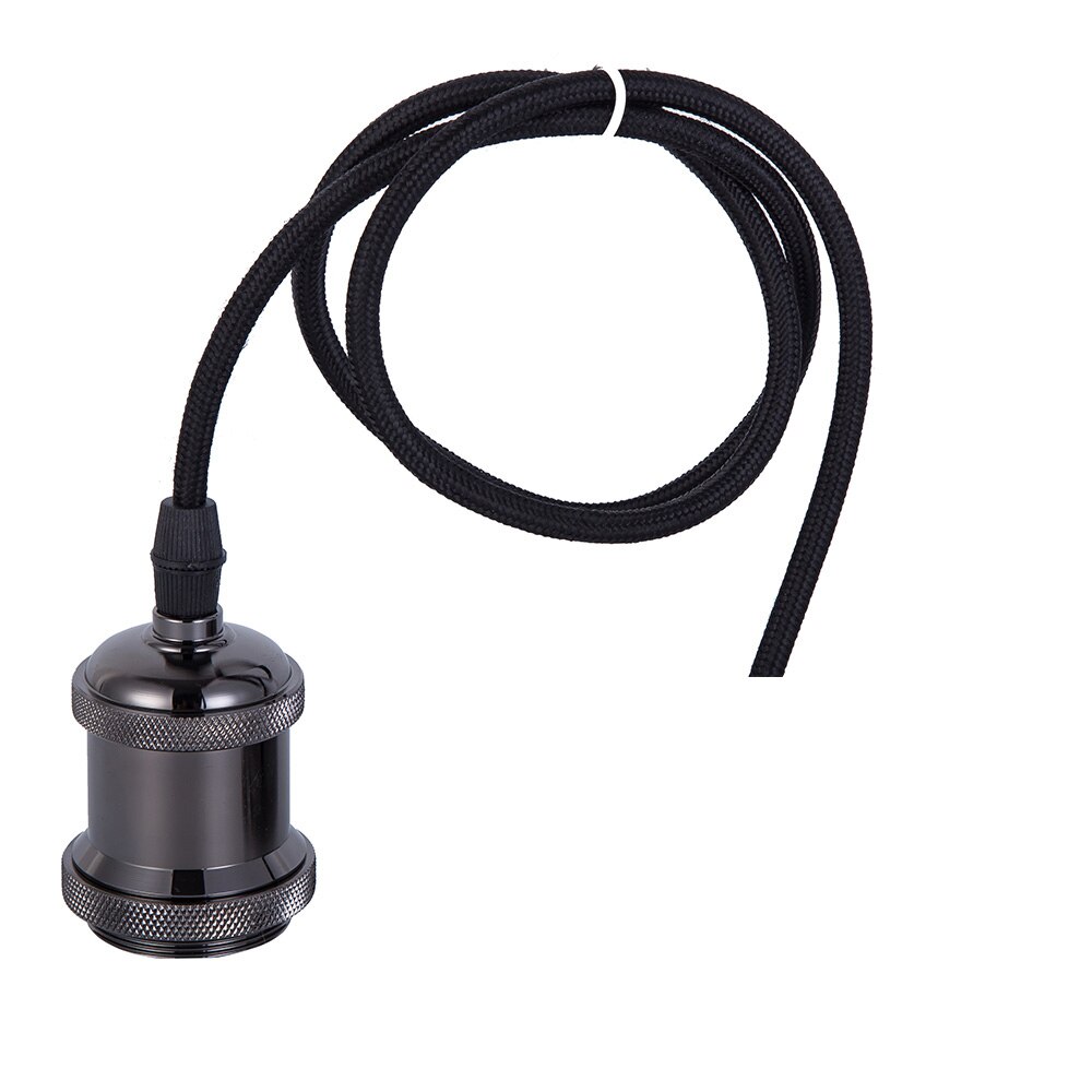 Aluminium Licht Socket Industriële Fittings Lamphouder Armatuur Lampvoet Met Zes Kleur E26 E27 Lamp Basis: Black Pearl